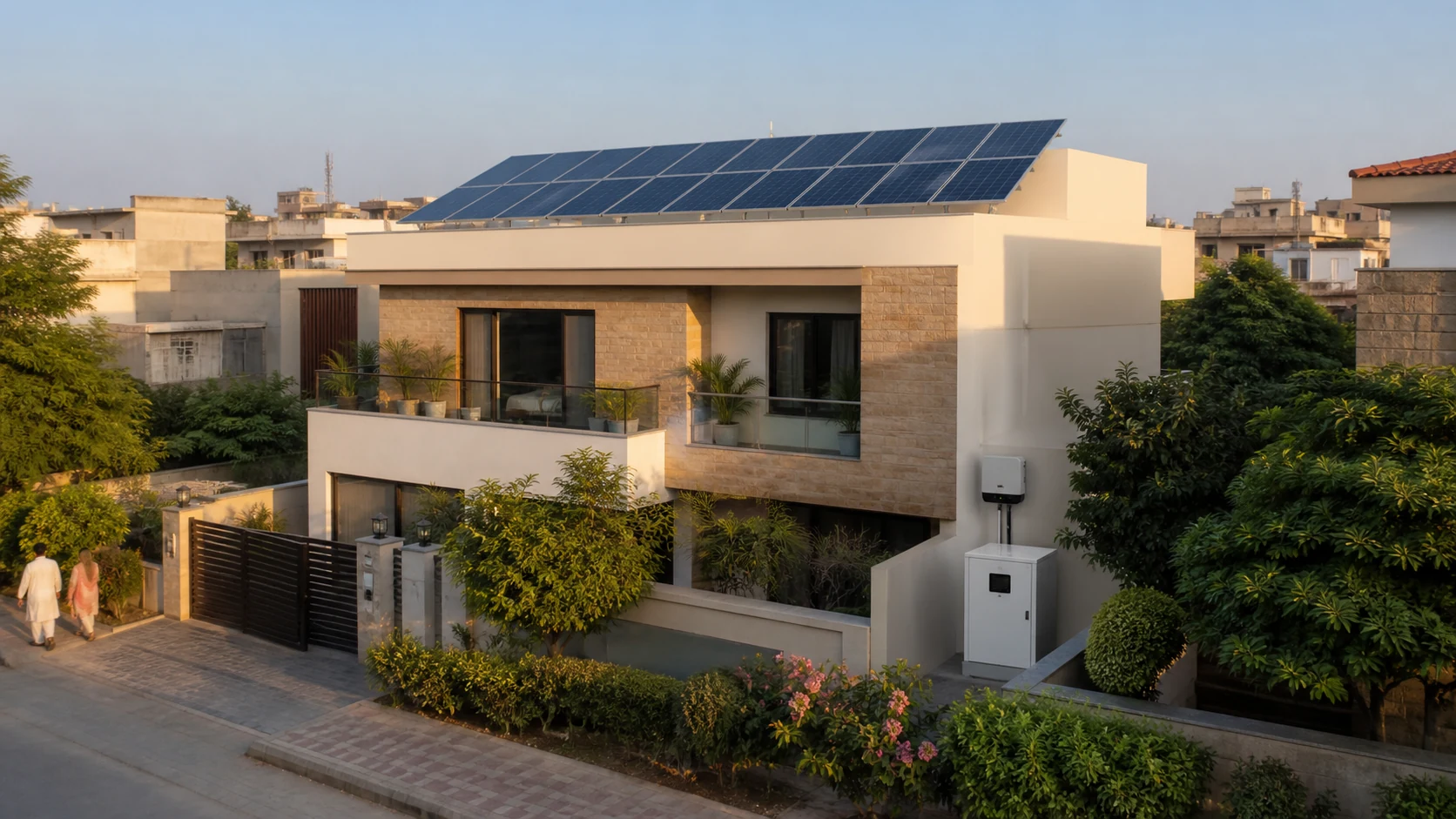 Representative residential rooftop solar installation in Pakistan